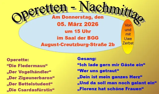 Mein „Operetten-Nachmittag“ wurde ein voller Erfolg